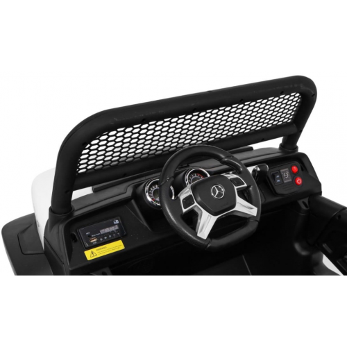 uto na akumulator Mercedes Unimog 4x4 dwuosobowy Biały